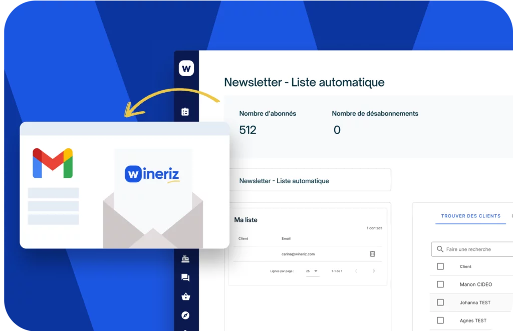 capture logiciel gestion vignerons - relation client - crm - Newsletter
